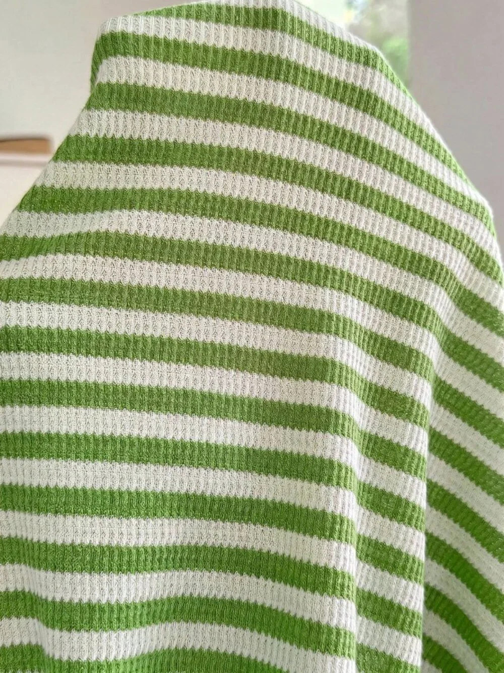 Green Striped maternity Women's Round Neck Tank Top & Adjustable Shorts Set